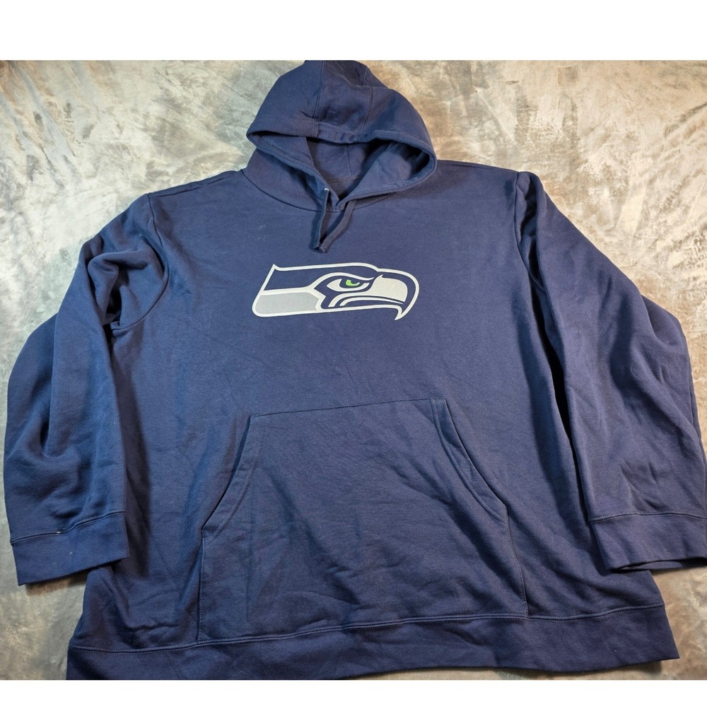 Seattle Seahawks NFL Pro Line Fleece Hoodie Mens 4XL Blue Greene 56 Pullover